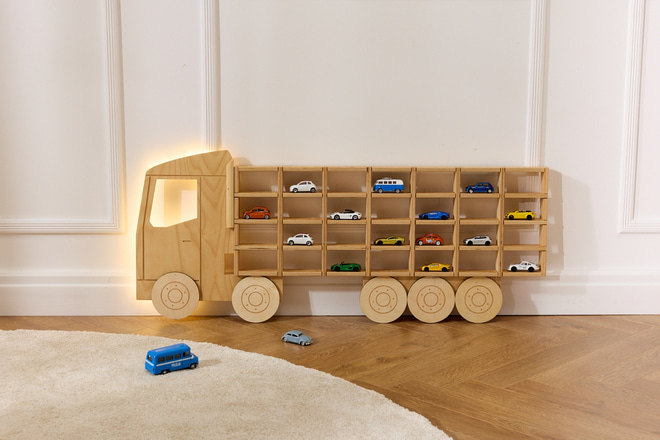 Étagère Lumineuse Camion Bois - Naturel