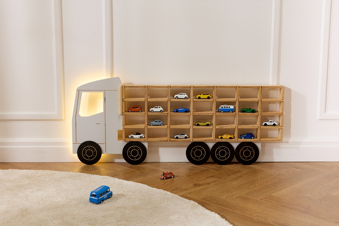 Mensola Luminosa Camion Legno - Natura