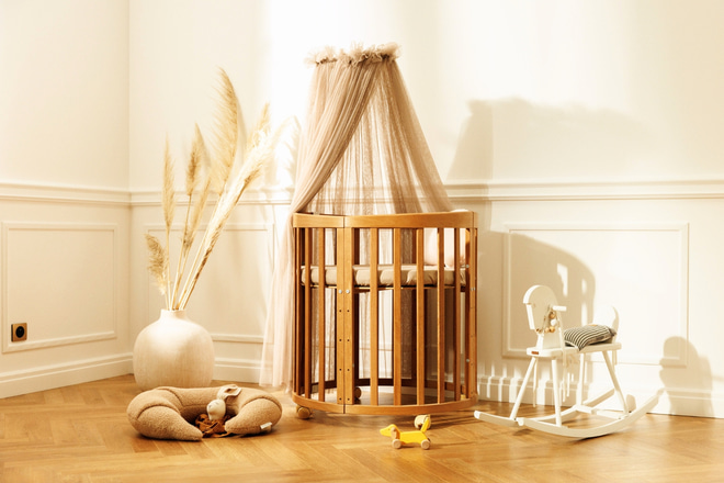 Cielo de cama de tul Taupe - con Estructura