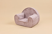 Magenta Grey Corduroy Armchair