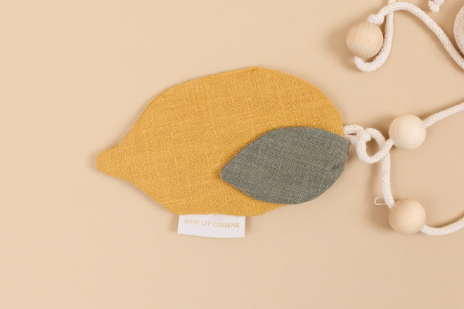 Linen Flower Garland - Purple