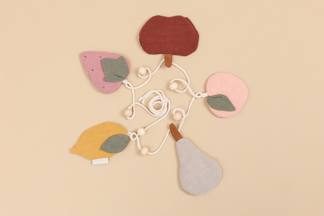 Ghirlanda di Fiori in Lino - Viola