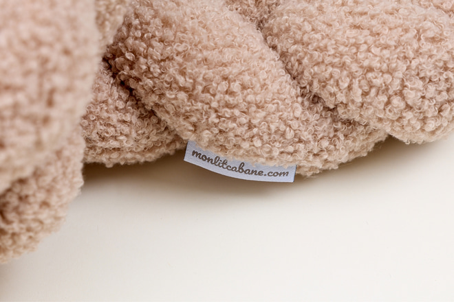 Latte Bouclé Bed Bumper for Dogs