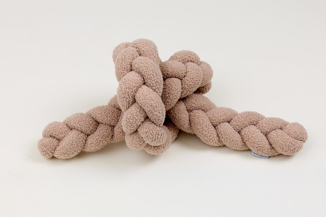 Latte Bouclé Bed Bumper for Dogs