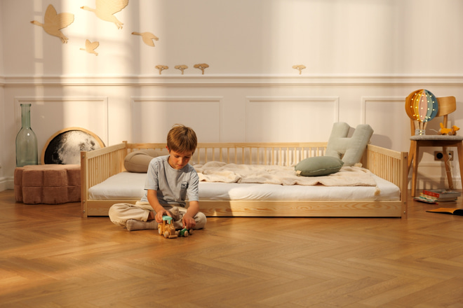 Decoración mural - Conjunto de gansos de madera