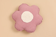 Linen flower cushion - Vintage pink