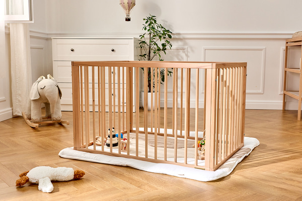 Eva Baby-Spielzaun 70x100cm - Natur