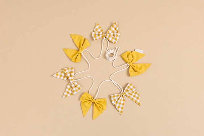 Guirlanda de laços - Vichy Amarelo