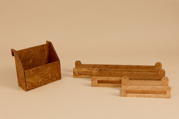 Conjunto de 3 prateleiras para livros - Vintage