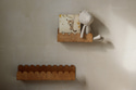3er-Set Wandegralen mit gewelltem Rand - Vintage