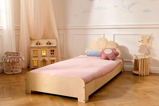 Housse de Couette et Oreiller 140x200Mousseline de Coton - Sepia Rosé àPois Dorés