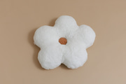 Coussin Marguerite Bouclé – Blanc