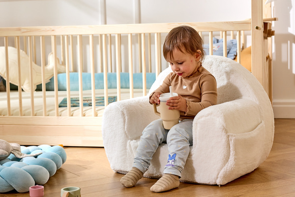 White Boucle Armchair