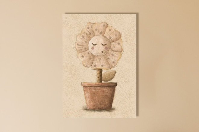 Plakát Flower - Vintage