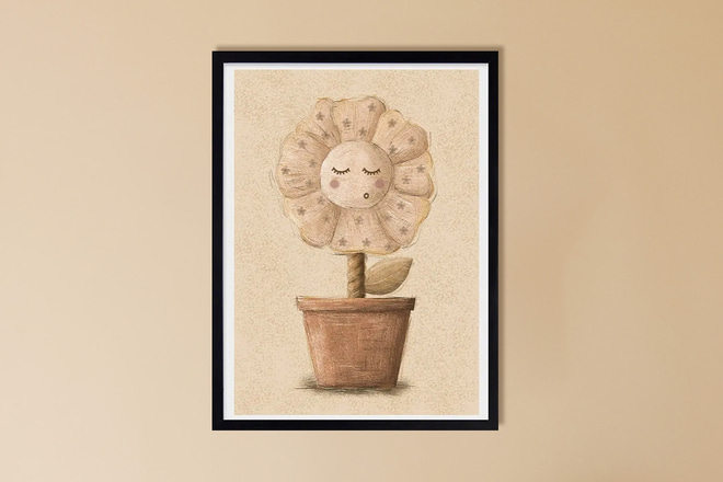 Plakát Flower - Vintage