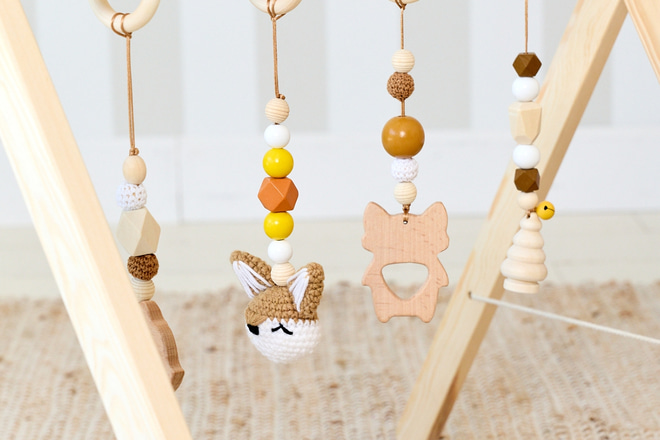 Wooden Baby Gym - Animals