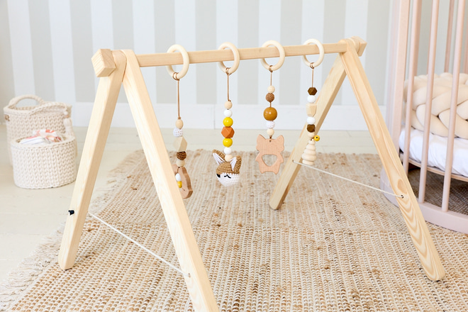 Arco Baby Gym de Madeira - Animais