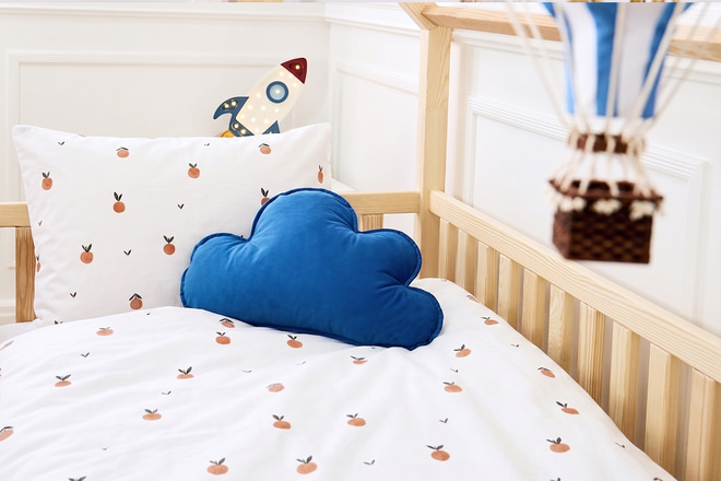 Set letto Mandarini in raso di cotone 140x200cm