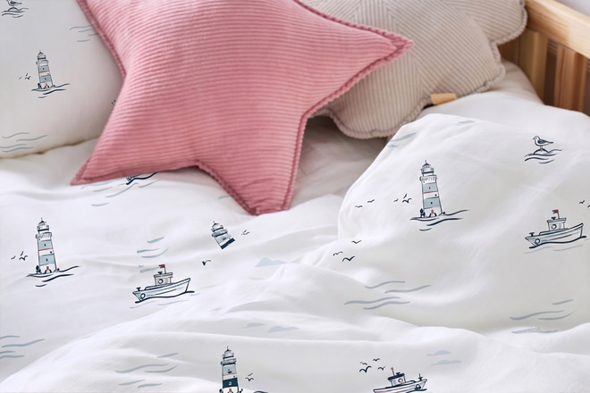 Set letto Mare in raso di cotone 140x200cm