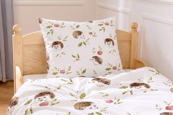 Housse de Couette en Satin de Coton - Hérisson 140x200
