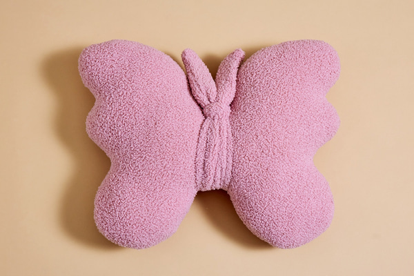 Polštář Papillon Bouclé – růžová