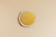 Round Velour Fringed Cushion - Honey