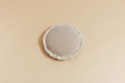 Coussin Rond en Velours à Franges - Beige