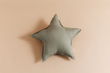 Coussin Étoile en Lin Olive