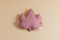 Coussin Feuille d’Érable en Lin Blush