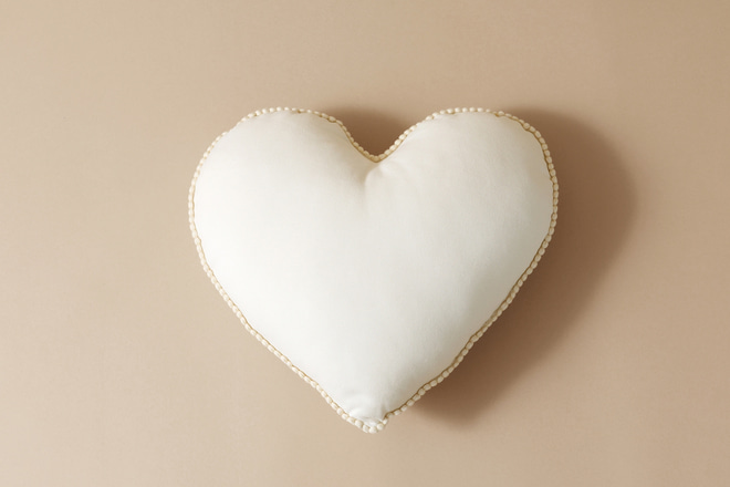 Boho Heart Cushion Vanilla