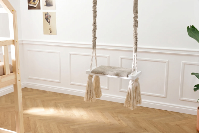 Houpačka Wood Swing Béžová