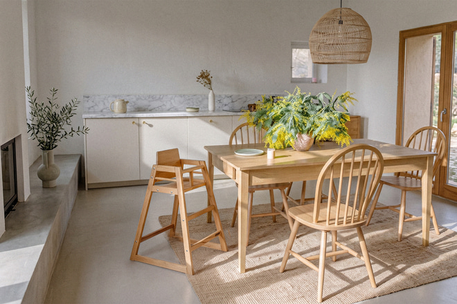 Chaise Haute en Bois - Naturel