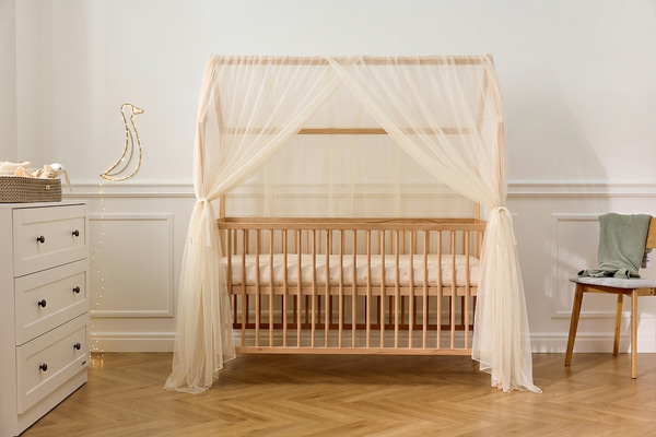 Hausbett-Himmel aus Tüll Vanille - Modèle L 