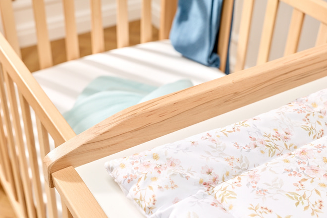 Maja Cot Top Changer for Baby Bed - Natural