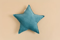 Cojín Estrella de Pana Azul