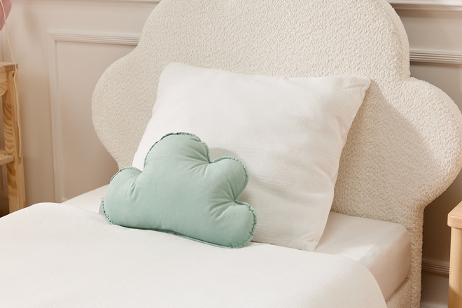 Cotton Muslin 120x170 Duvet & Pillow Set With Filling - Off White