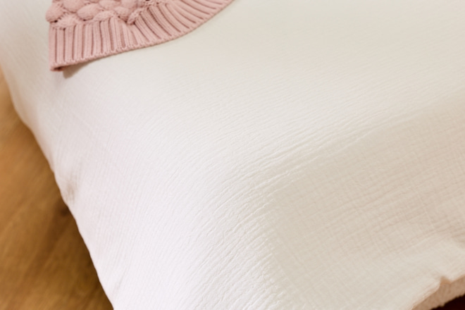 Juego de ropa de cama 120x170 con relleno - Off White
