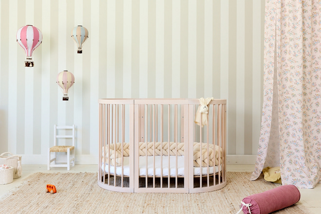 Cuna Evolutiva Ovalada 9 en 1 - Misty Pink