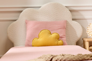 Juego de ropa de cama 120x170 con relleno - Rosa Sepia con Lunares Dorados