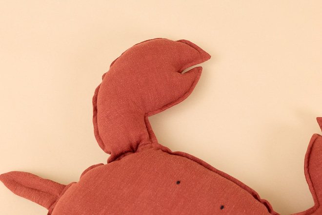 Coussin Crabe en Lin