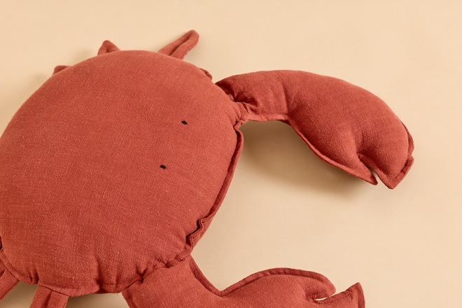 Coussin Crabe en Lin