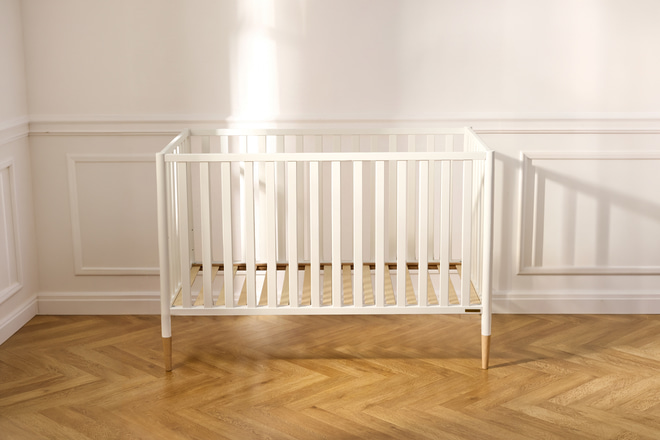 Lit Bébé Mia 70x140cm - Blanc
