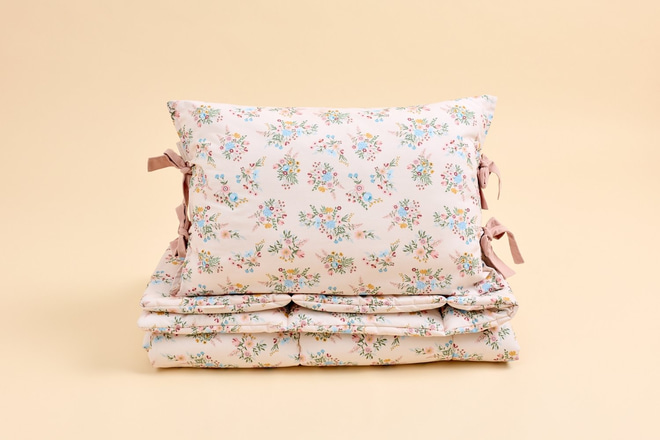 Cotton 110X135 Duvet & Pillow Set With Filling - Blooming Meadow