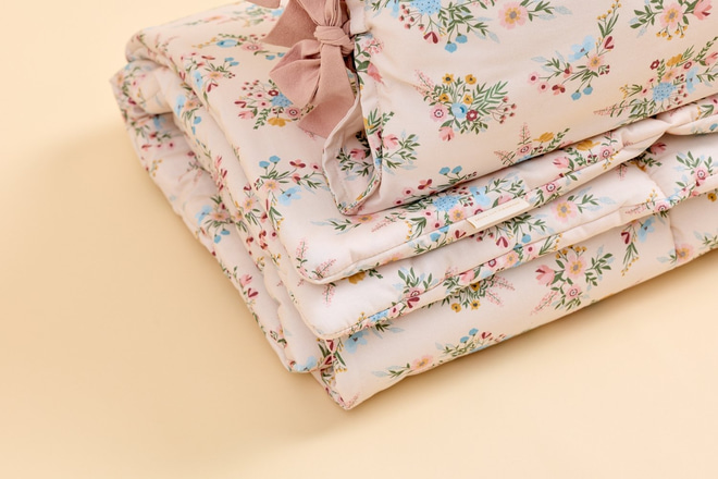 Cotton 110X135 Duvet & Pillow Set With Filling - Blooming Meadow