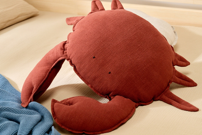 Coussin Crabe en Lin