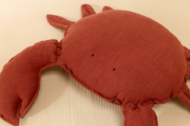Coussin Crabe en Lin