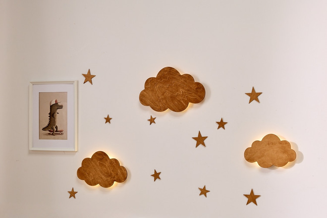 Lamp Set of 3 Clouds - Vintage