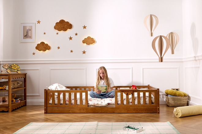Dakar Premium Bed On The Floor 90x190cm - Vintage