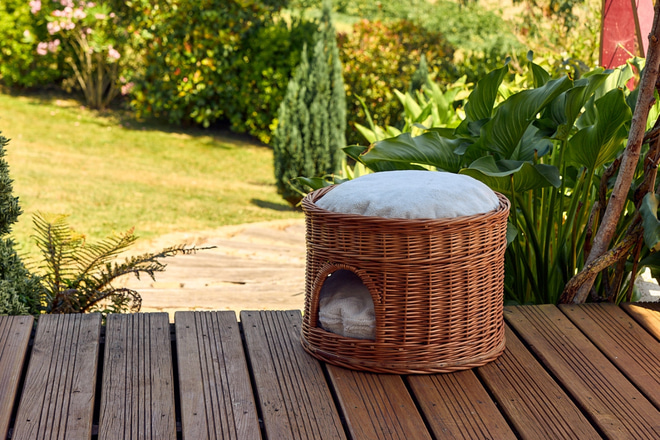 Cesta Redonda Romy de Mimbre - Vintage