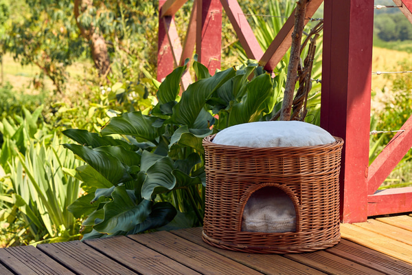 Cesta Redonda Romy de Mimbre - Vintage